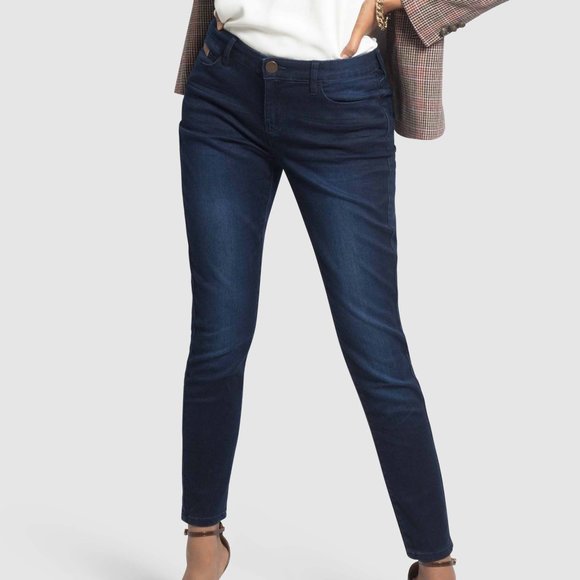 Denim - OLGYN Skinny Fit Stretch Dark Blue Denim Pant